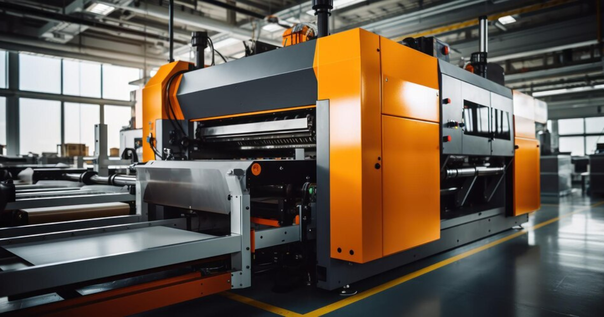 hydraulic shearing machine in a modern factory