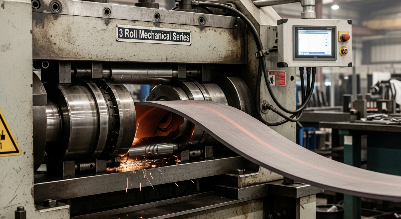 3 Roll Mechanical Series Mechanical Plate Rolling Machine