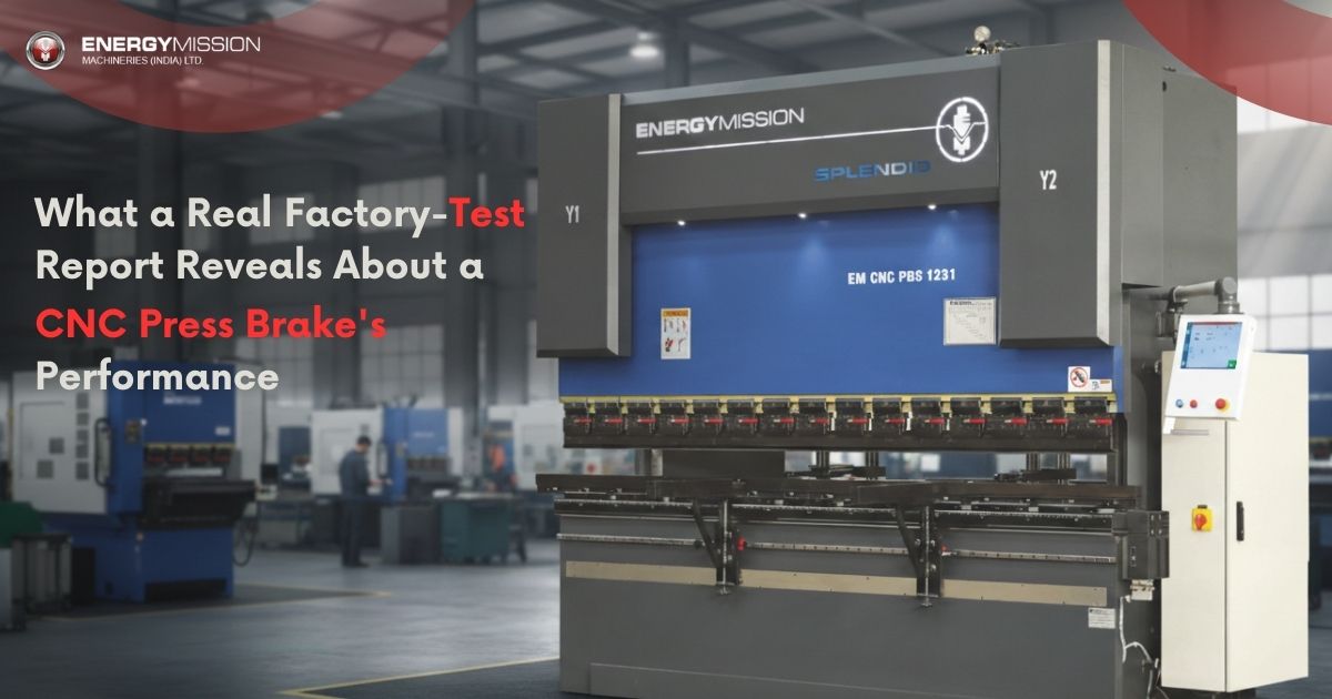 Industrial factory testing of a Splendid series CNC press brake to verify performance data from a CNC press brake machine manufacturer.